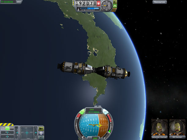 This orbital docking maneuver was probably the most difficult thing I've attempted yet in this game.